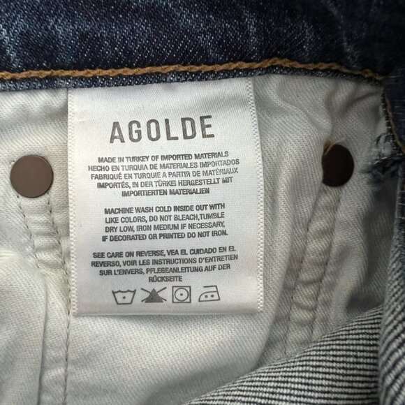 Agolde Riley High Rise Straight Crop Jeans - Picture 5 of 6